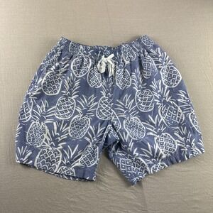 Chubbies Swim Trunks Mens M Thigh Napples Pineapple Lined Drawstring Shorts 7"